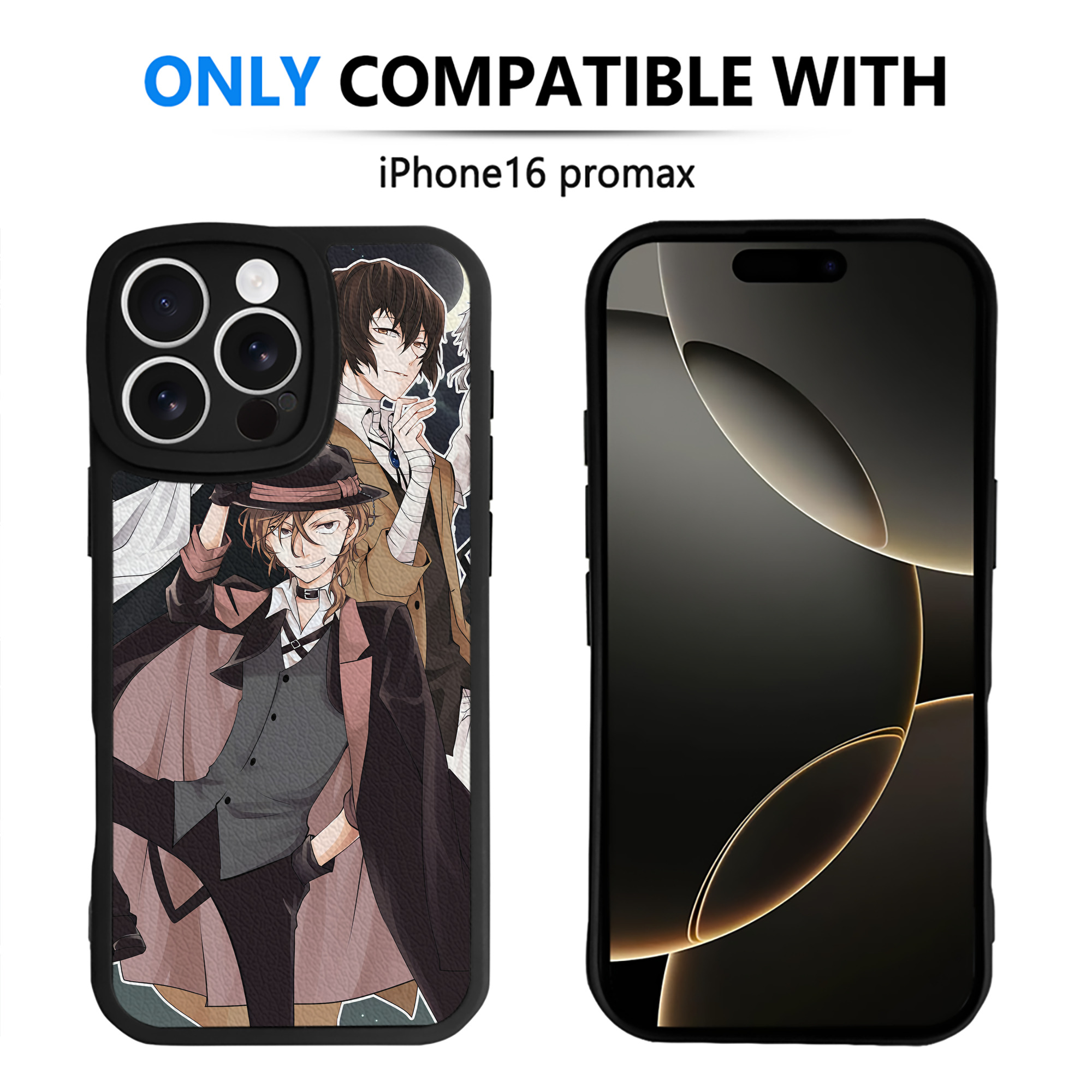 （画像用） 文豪ストレイドッグス Bungo Stray Dogs 【iPhone 16シリーズ対応】シリコンスマホケース（レザー調） 材質：シリコン